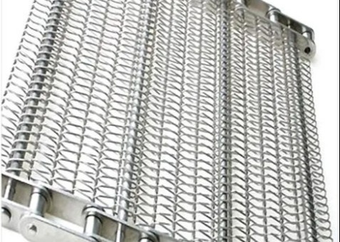 Spiral Cooling Tower Chain Mesh Conveyor Belt Air Cooled