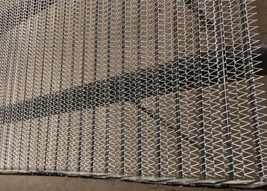 Drying Chain Link Conveyor Belt , Chain Link Wire Mesh Large Open Area