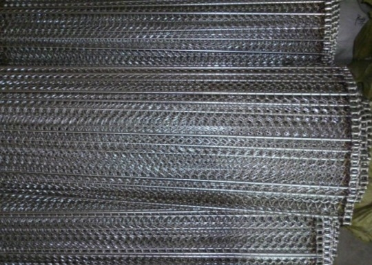 Cooling 321 Chain Mesh Conveyor Belt Stainless Steel Wire Anti Corrosion