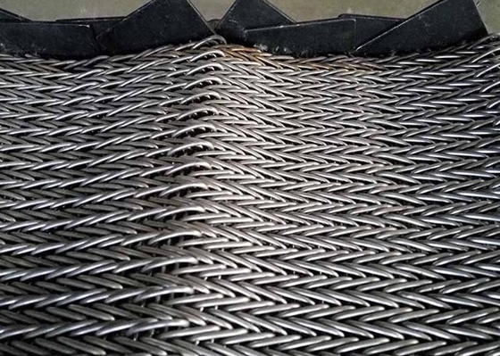 A correia equilibrada do composto resistente ao calor soldou a malha de aço inoxidável da borda