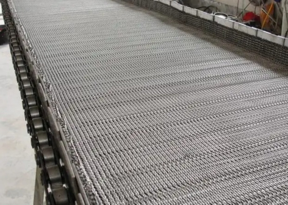 Planície dos Ss 316 da correia de Fried Banana Chain Mesh Conveyor para tecer