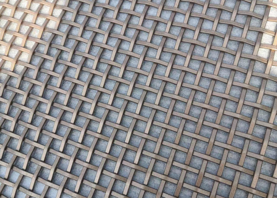 fio arquitetónico Mesh Decorative Stainless Steel Woven do estiramento do diâmetro de 1.0mm