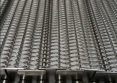 Corrente de limpeza de filtro transportador Ss Correia de malha de arame trama simples