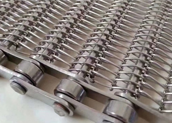Correia transportadora de malha de 4 mm Ss 304 316 aço inoxidável para forno