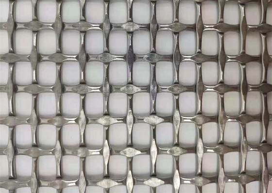 Malha de aço inoxidável do metal da parede de cortina das fachadas do revestimento da malha do GV 0.6m-1.5m