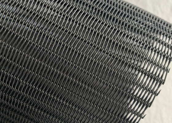 A planície preta tece o poliéster Mesh Belt Dryer Conveyor Belt para a máquina de papel