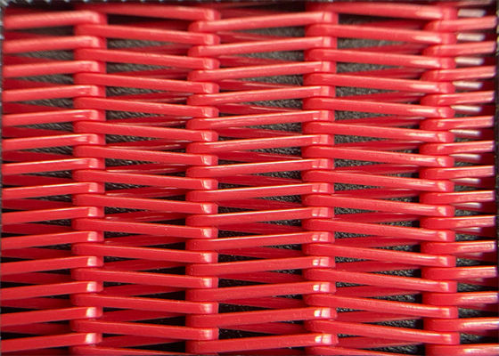 secador espiral Mesh Belt With Glue For mil. de papel do poliéster vermelho de 0.1-30m