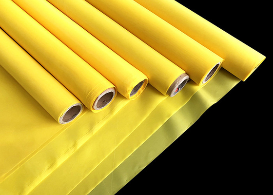 Tela de 110 Mesh Yellow Monofilament Polyester Silk que imprime Mesh Plain Weave