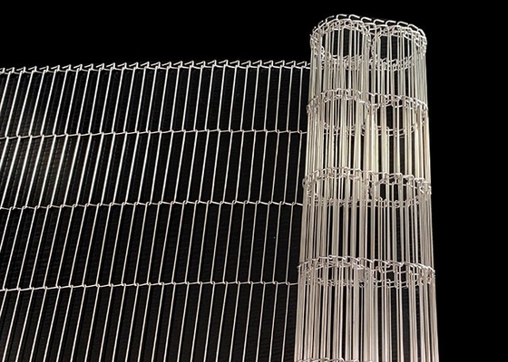 Produto comestível 304/316 Flex Wire Mesh Conveyor Belt liso de aço inoxidável para o cozimento do pão