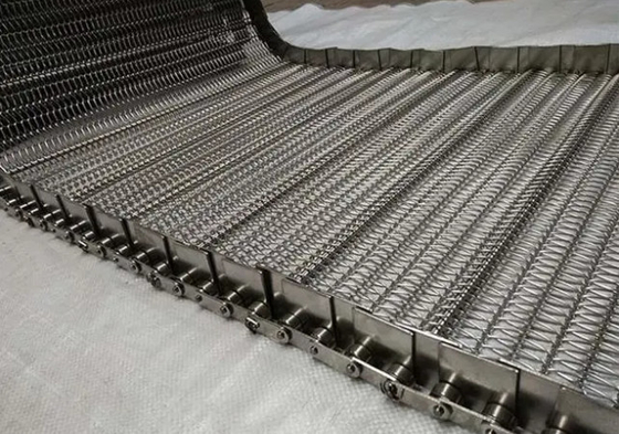 Correia transportadora da malha da corrente do produto comestível, correia transportadora inoxidável a transportar produtos