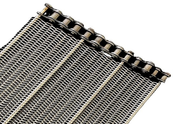 Corrente Mesh Conveyor Belt Wire Diameter do metal 1000mm*10m do produto comestível 0.8-4mm