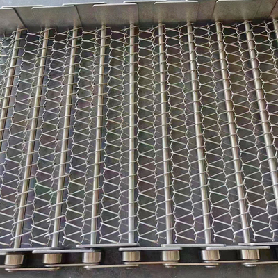 Correia transportadora de malha inoxidável perfurada para máquina CNC antiestática