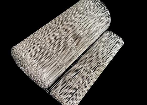 5 mm Largura do Loop Flat Flex Conveyor Belt Metal Wire Mesh Donauts Produção