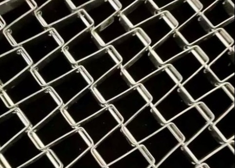 Carga pesada 304 aço inoxidável Flat Wire Honeycomb Mesh Belt