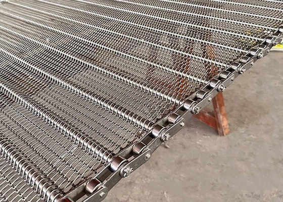 Faixa transportadora de aço inoxidável 304 resistente a altas temperaturas e durável com espessura de placa de 2-3 mm