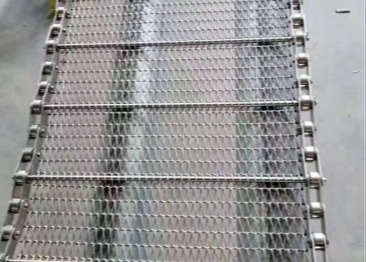 Correia transportadora de aço inoxidável de alta resistência à temperatura para transporte de alimentos
