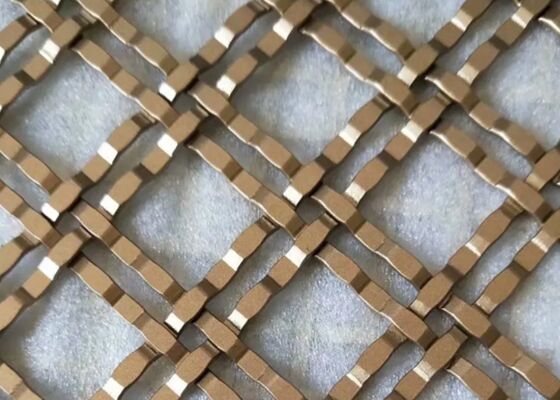 Malha decorativa de latão-Ss para paredes externas de edifícios e revestimento de fachadas.