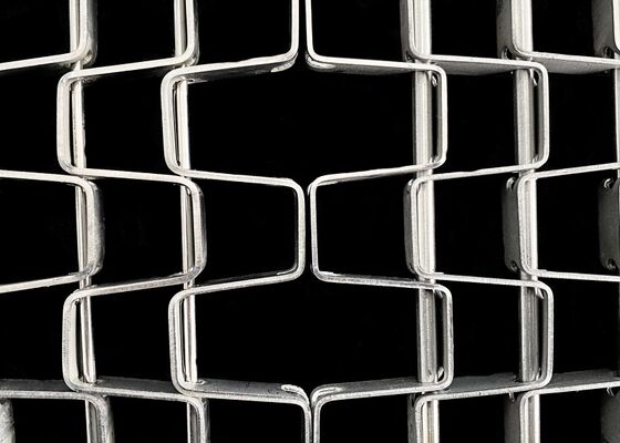 Cinturão de malha de arame plano de aço inoxidável para refrigeração de alimentos lavagem linha de produção de panificação