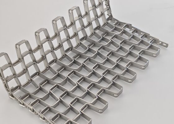 SS 304 316L Cinturão de malha de arame plano resistente à corrosão para processamento de frutas e vegetais