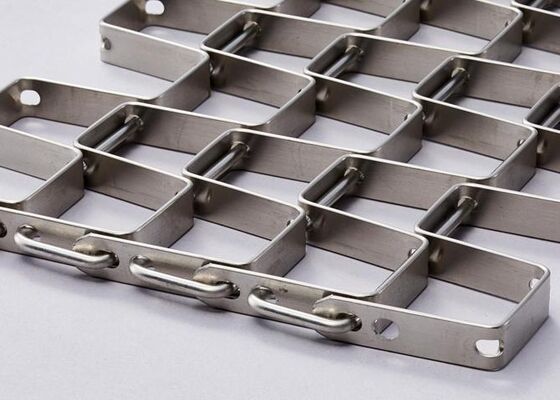 Correia Transportadora de Malha de Corrente Flat Top Personalizada para Embalagem de Alimentos, Processamento Industrial e Linhas de Transporte Automatizadas