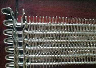 Corrente transportadora da malha da espiral do produto comestível, correia transportadora dos SS para o descascamento vegetal