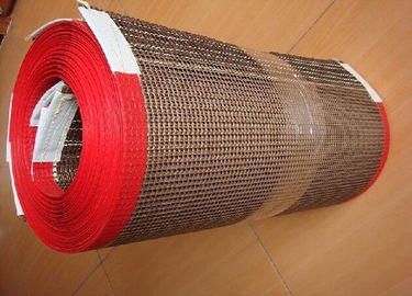 10 borda vermelha PTFE Mesh Belt do × 10, correia transportadora revestida PTFE da fibra de vidro