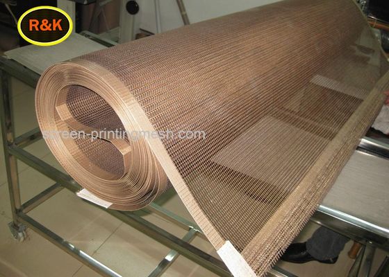PTFE revestiu a malha do peso 120-160g/M2 10*10 do Weave liso de correias transportadoras do