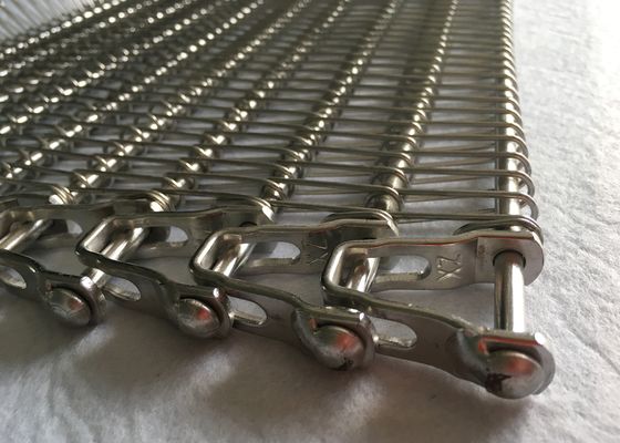 Indústria de transformação alimentar Mesh Belt 1.2mm espiral de aço inoxidável