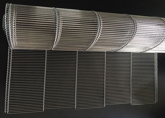 Forno SUS304 Flex Mesh Conveyor Belt liso do revestimento do chocolate das cookies
