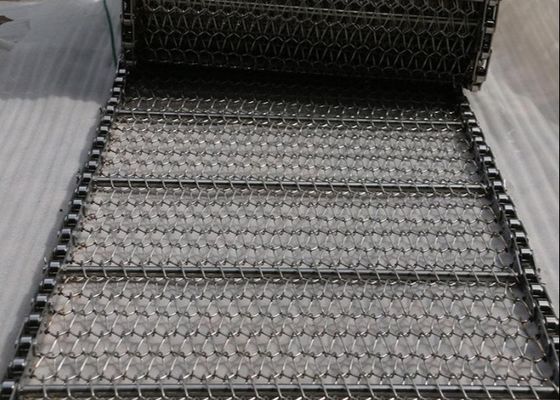 comprimento de corrente 201 inoxidáveis de 800mm Mesh Belt espiral