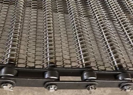 O fio tecido espiral Mesh Chain Conveyor Belt Food classifica o material dos SS