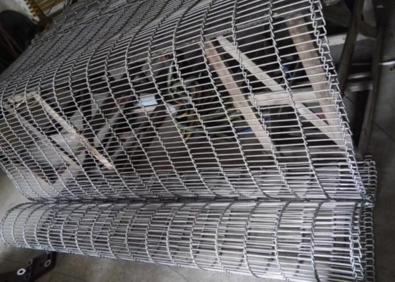 Processo 316l 3mm de aço inoxidável Dia Flat Flex Conveyor Belt da carne