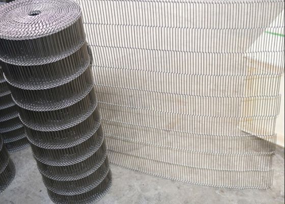 Passo liso da transformação de produtos alimentares Oven Ss 304 Flex Conveyor Belt 4mm