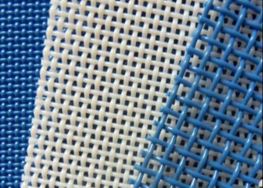 poliéster Mesh Conveyor Belt Plain Weave do tamanho do furo de 2mm 4mm