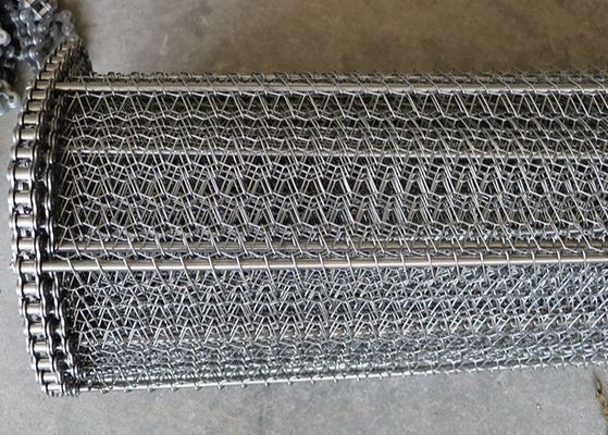 Correia transportadora do elo de corrente espiral de Aisi 304 para a máquina seca da repreensão das porcas