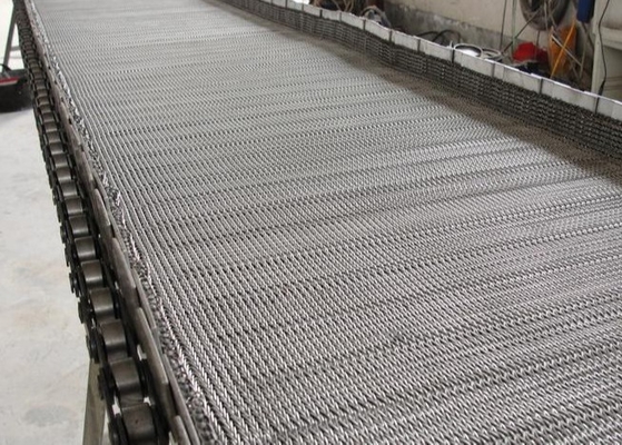 Corrente perfurada Mesh Conveyor Belt Carbon Steel do fio espiral