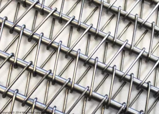 Elo de corrente de aço inoxidável de Mesh Belt 304 da espiral do produto comestível